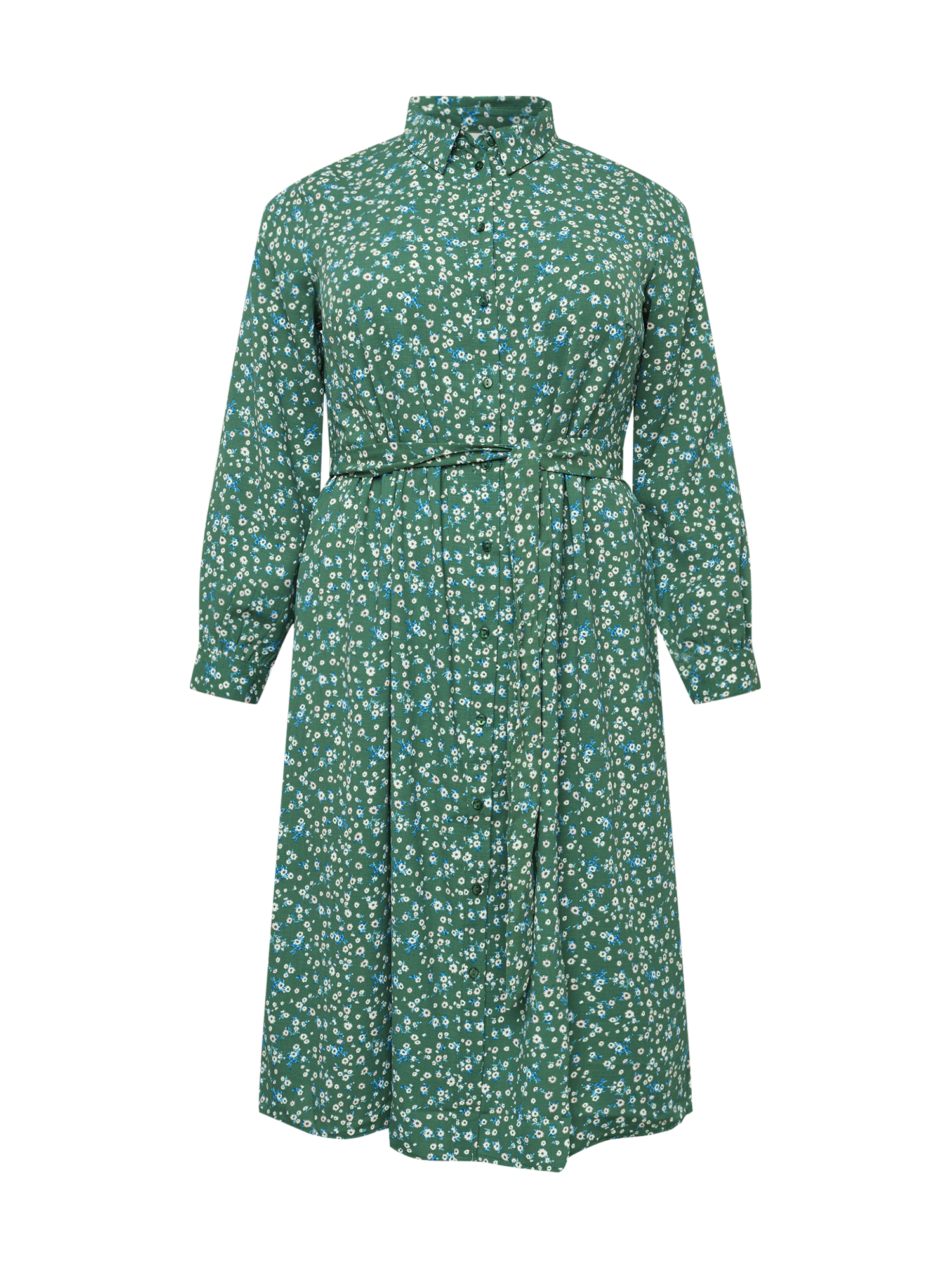 Abbigliamento rlnLQ ONLY Carmakoma Abito camicia Ferni in Verde Abbigliamento rlnLQ ONLY Carmakoma Abito camicia Ferni in Verde