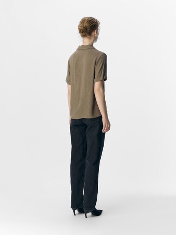 OBJECT Bluse 'SANNE' i brun
