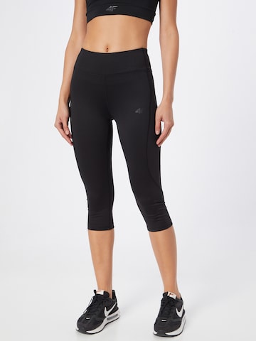 4F - Skinny Calças de desporto em preto: frente