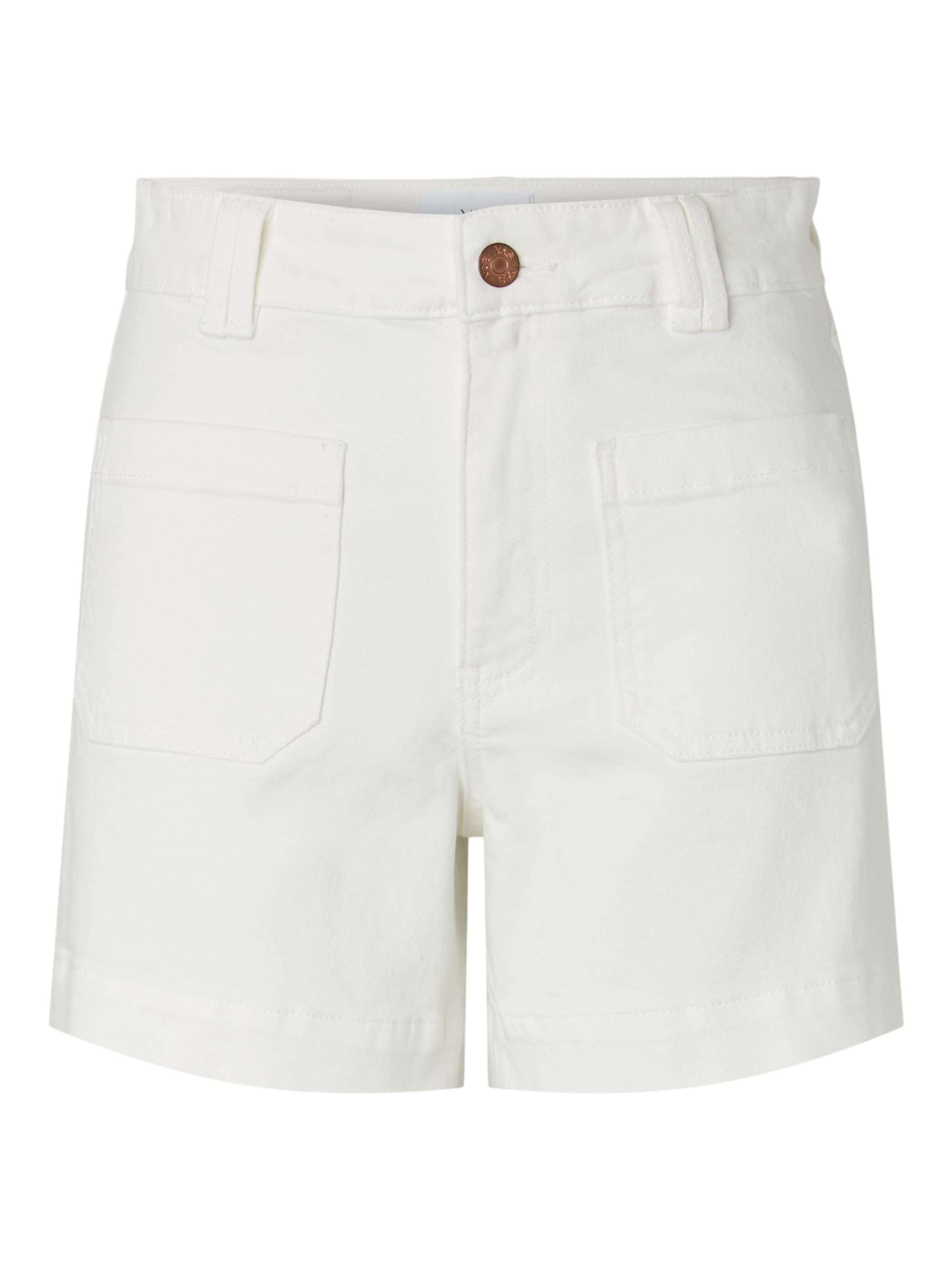 YAS Regular Jeans in Weiß: Vorderseite