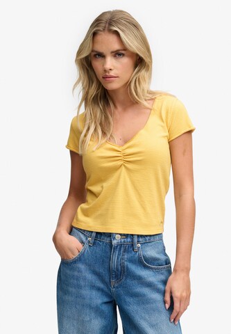 T-shirt 'Athletic Essentials' Superdry & Co en jaune : devant
