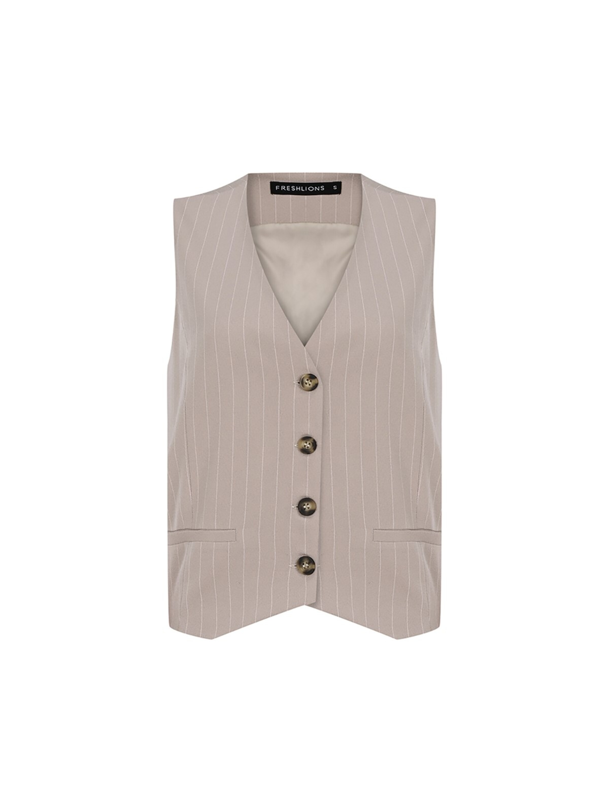 FRESHLIONS Suit vest 'Velvet' in Beige: front