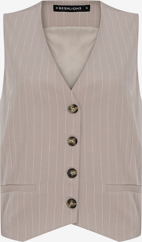 FRESHLIONS Weste 'Velvet' in Beige: Vorderseite