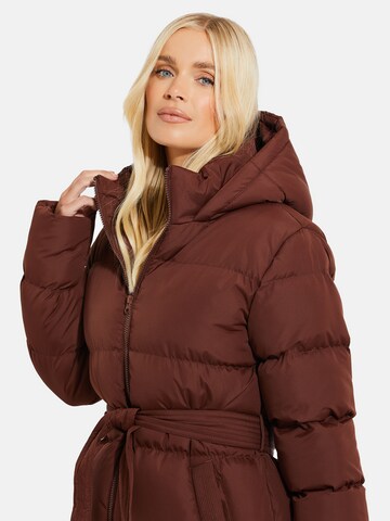 Threadbare Winter Coat 'Addison' in Brown
