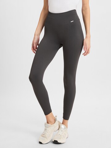 Aim'n Wide leg Pleat-Front Pants ' ' in Black: front