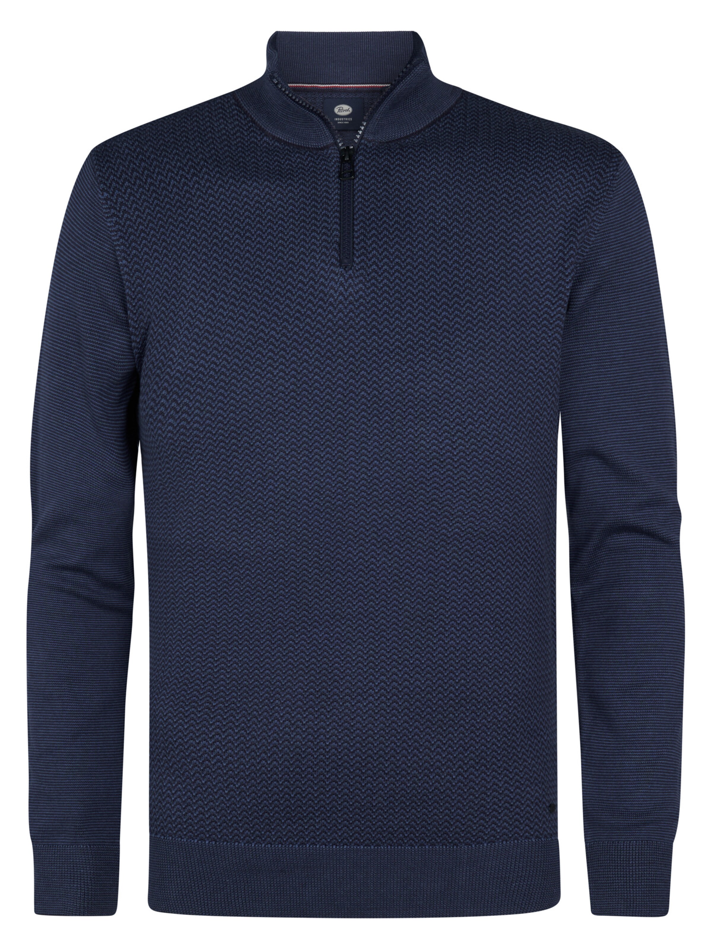 Pull-over Petrol Industries en bleu : devant
