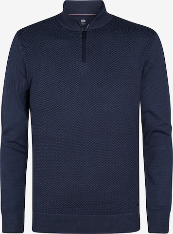 Pull-over Petrol Industries en bleu : devant