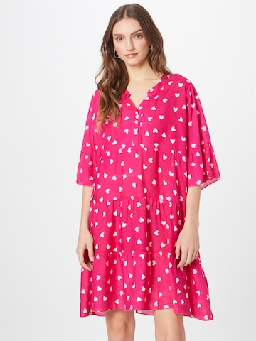 Zwillingsherz Shirt Dress 'Mika' in Pink: front