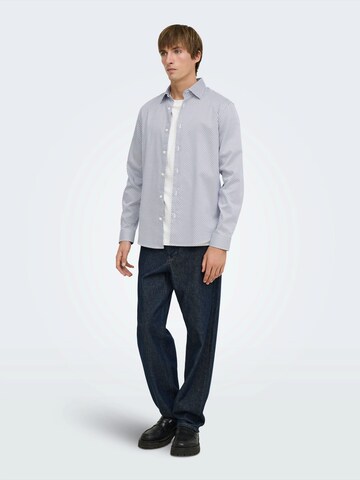 Only & Sons - Slim Fit Camisa 'ONSJIM' em cinzento