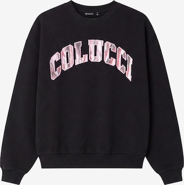 Sweat-shirt Colucci en noir : devant