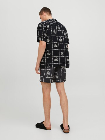 JACK & JONES Классический крой Рубашка 'JORLuke Ocean Resort' в Черный