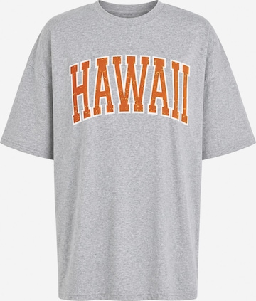Worldclassca Oversized Shirt 'HAWAII' in Grey: front