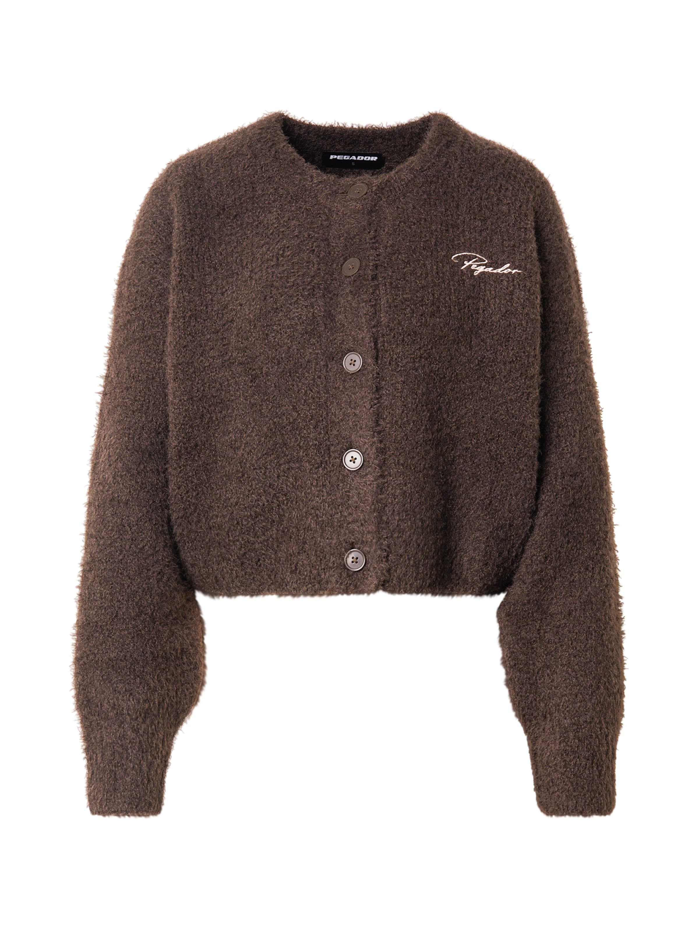 Pegador Πλεκτή ζακέτα 'NIMES' σε καφέ: μπροστά