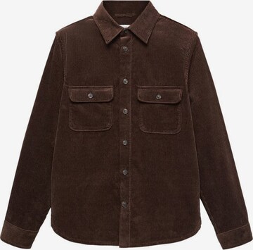 MANGO MAN Regular fit Button Up Shirt 'Baku' in Brown: front