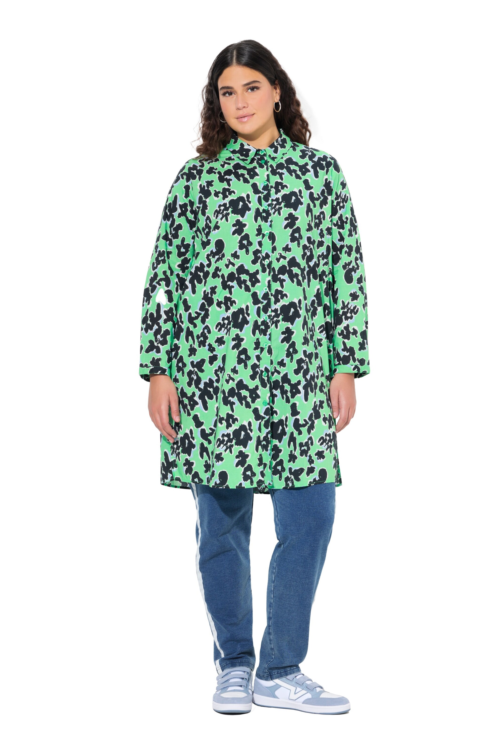 Ulla Popken Blouse in Groen: voorkant