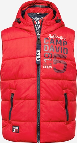 CAMP DAVID Vest in Red: front
