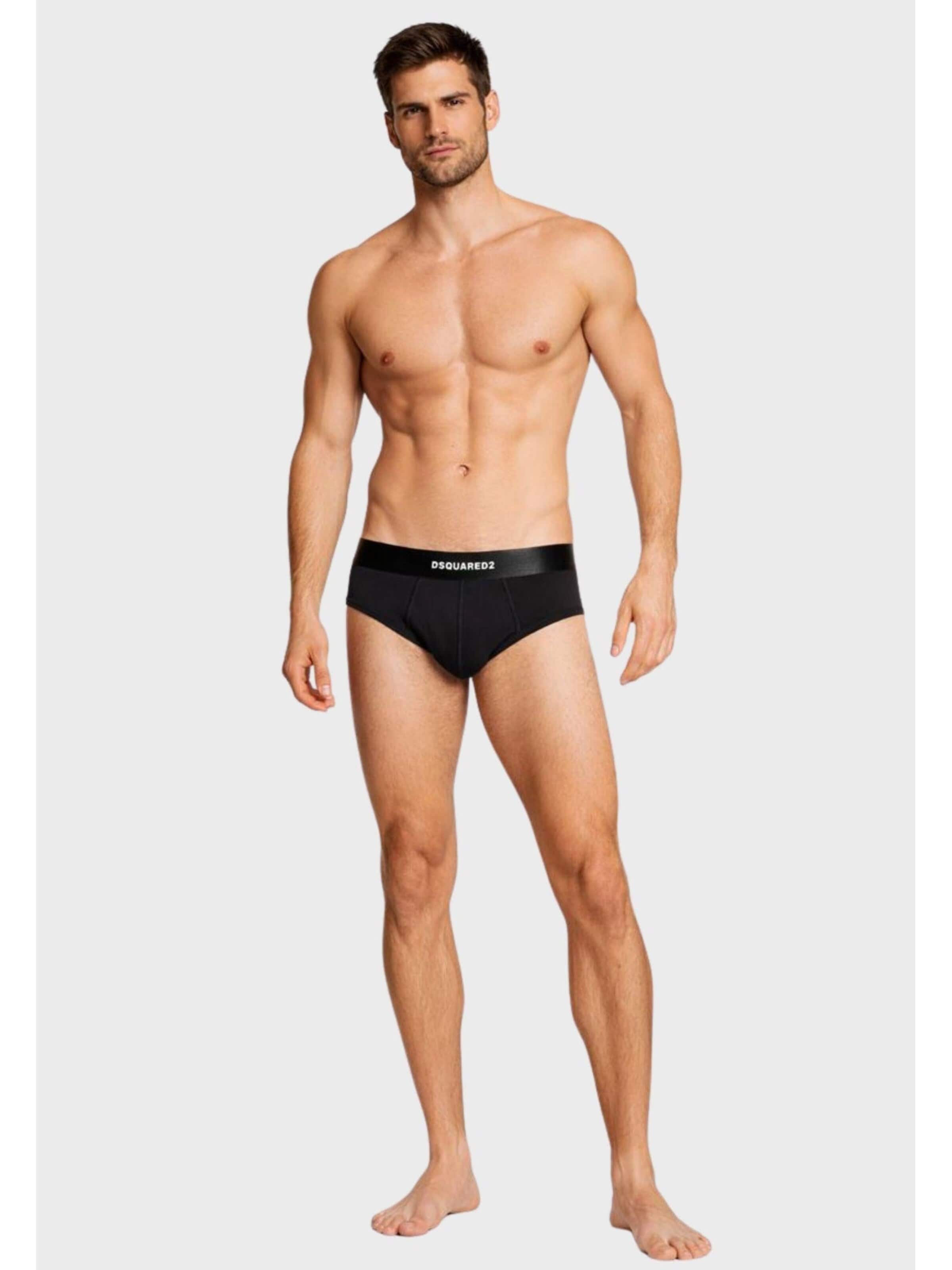 DSQUARED2 Trosa 'Men's Logo Waistband Briefs Black' i svart
