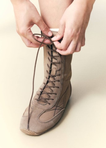 MANGO TEEN Boots 'Boxeo' in Brown