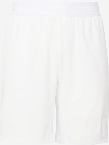 BJÖRN BORG Regular Workout Pants in White: front