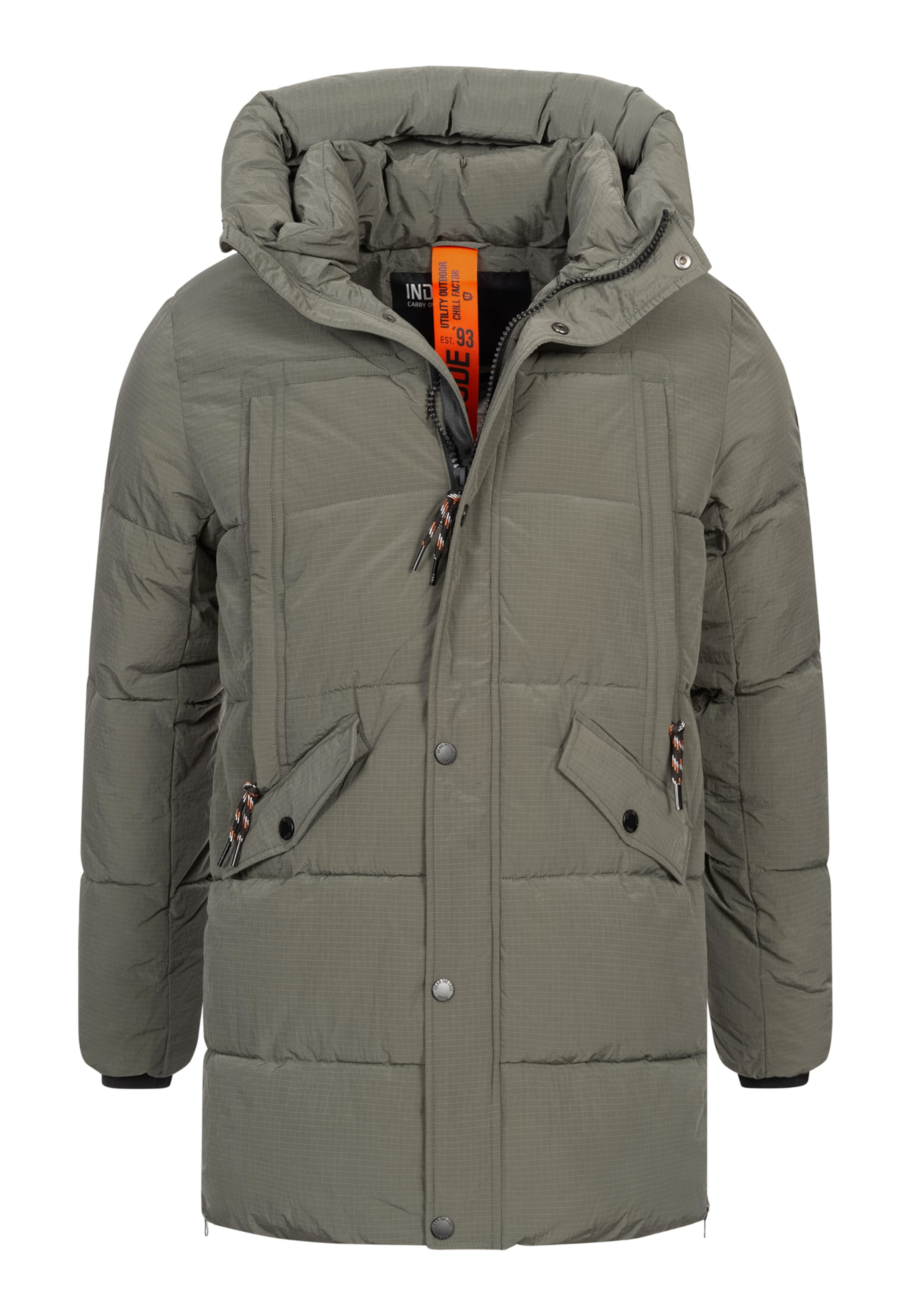 INDICODE JEANS Winterparka 'Kasper' in Groen: voorkant