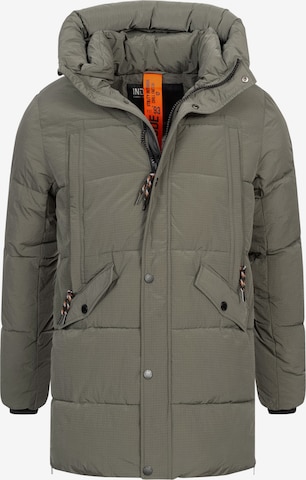 INDICODE JEANS Winter Parka 'Kasper' in Green: front