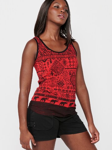 KOROSHI Top in Rood: voorkant