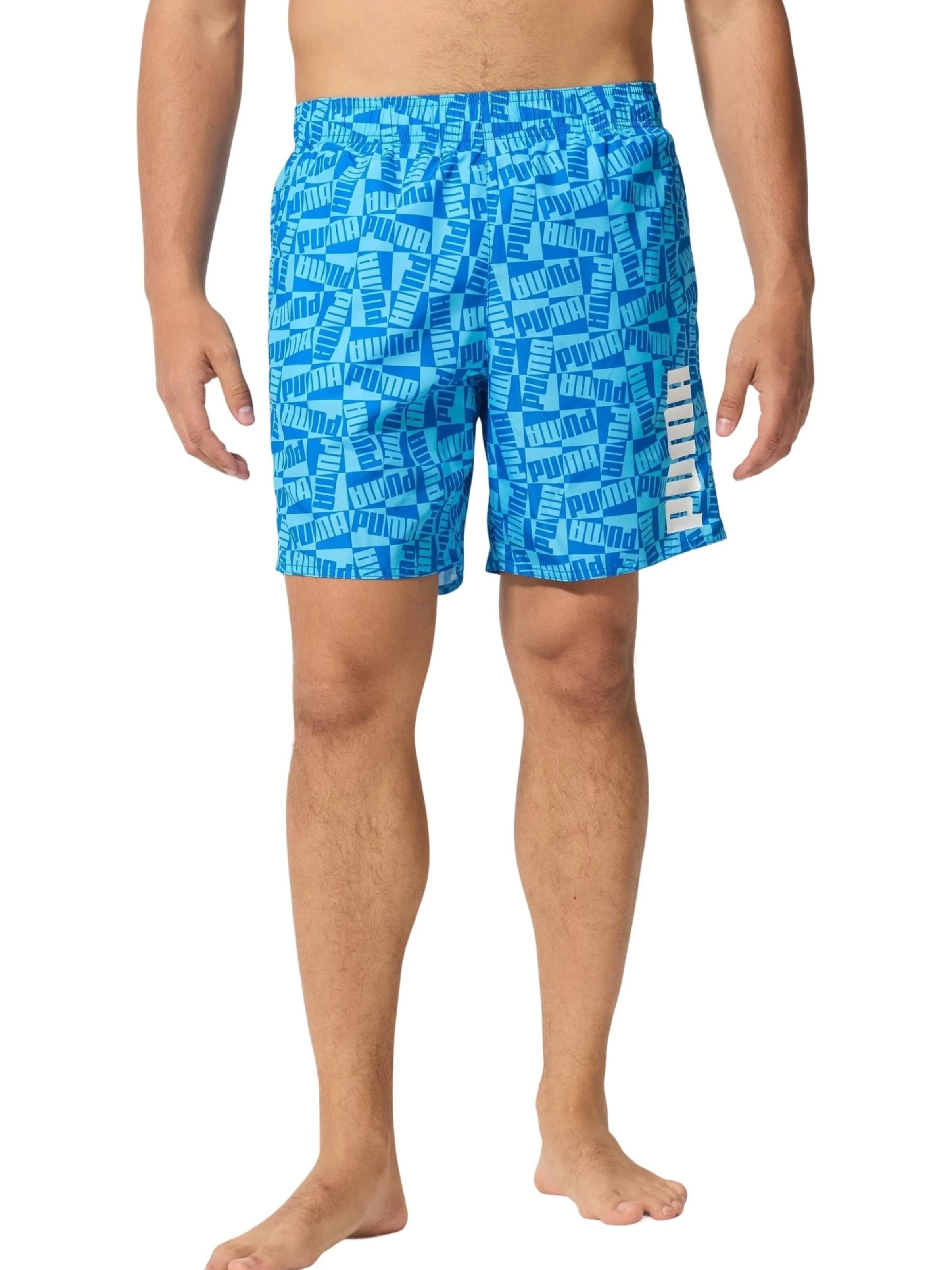 PUMA - Bermudas en azul: frente