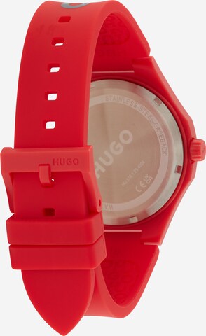 Montre à affichage analogique '#LIT FOR HIM' HUGO en rouge