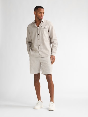 Petrol Industries Regular Fit Hemd 'Eclipse' in Braun