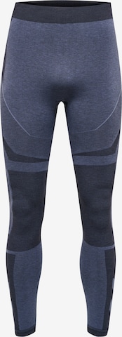 Hummel Skinny Workout Pants in Blue: front