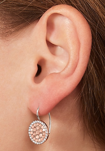 Boucles d'oreilles FOSSIL en or : devant