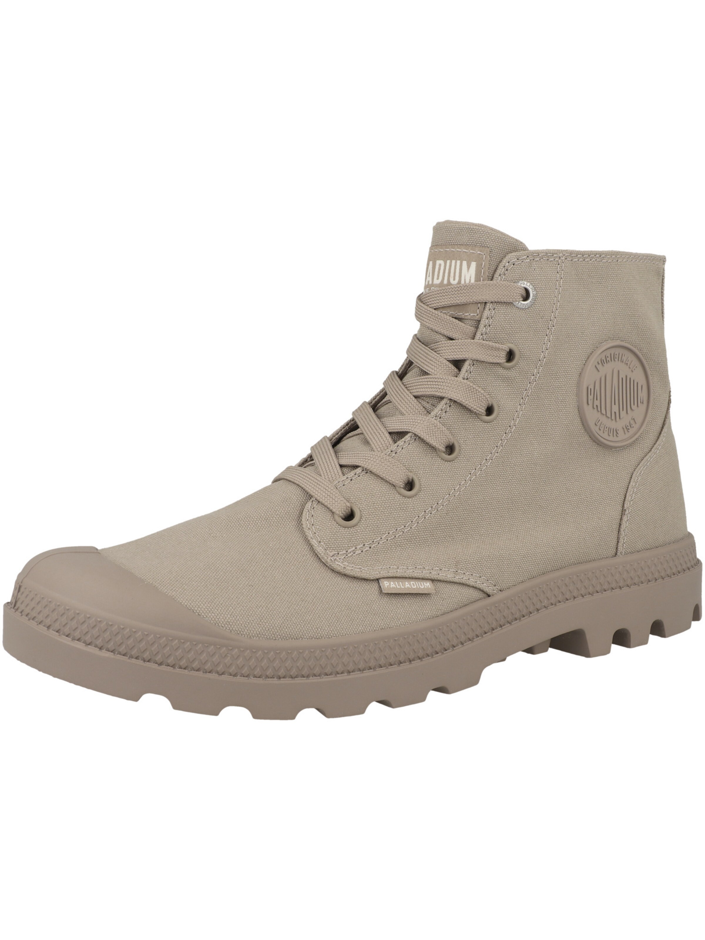 Boots stringati &#x27;Pampa&#x27; di Palladium in beige: frontale