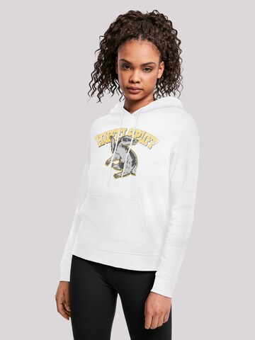 Sweat-shirt 'Harry Potter Hufflepuff Sport Emblem' F4NT4STIC en blanc : devant