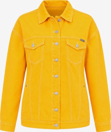 CIPO & BAXX Jeansjacke, lockerer Schnitt für lässige Alltagsoutfits in Gelb: Vorderseite