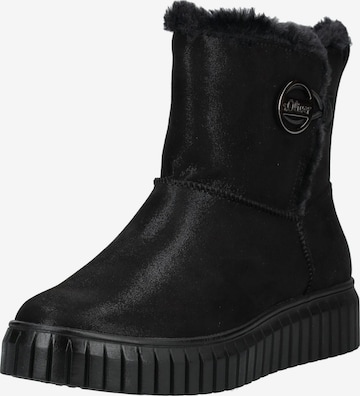 Stivaletto di s.Oliver in nero: frontale