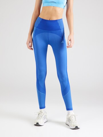 Skinny Pantalon de sport ADIDAS PERFORMANCE en bleu : devant