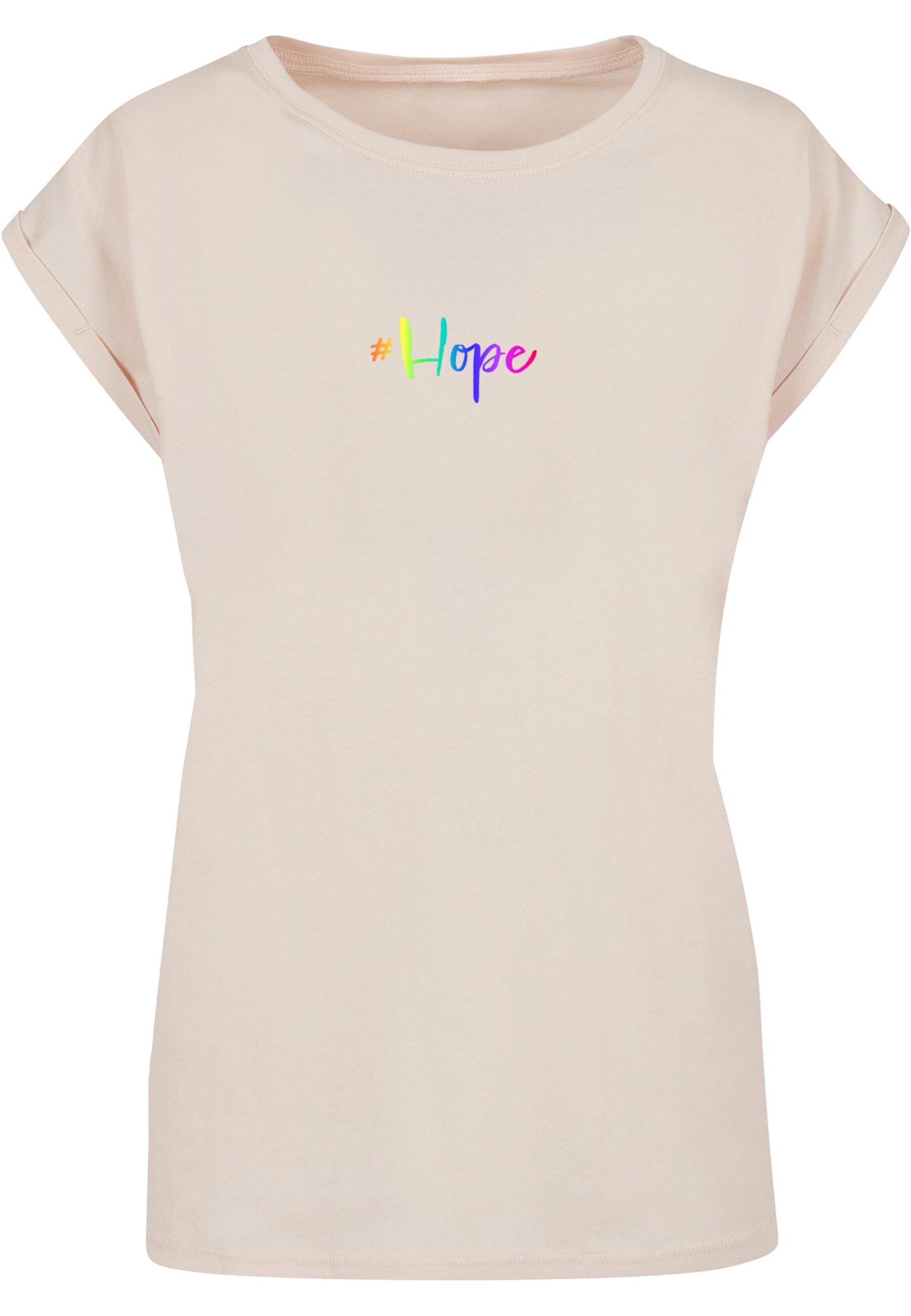 T-shirt 'Hope Rainbow' Merchcode en blanc : devant