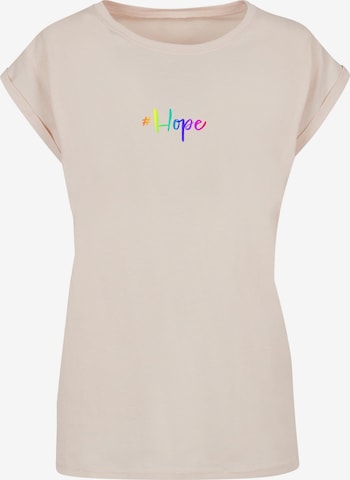 Merchcode Shirt 'Hope Rainbow' in Weiß: predná strana
