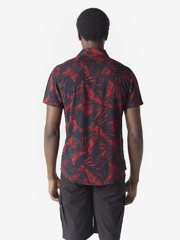 KOROSHI Slim fit Button Up Shirt in Red
