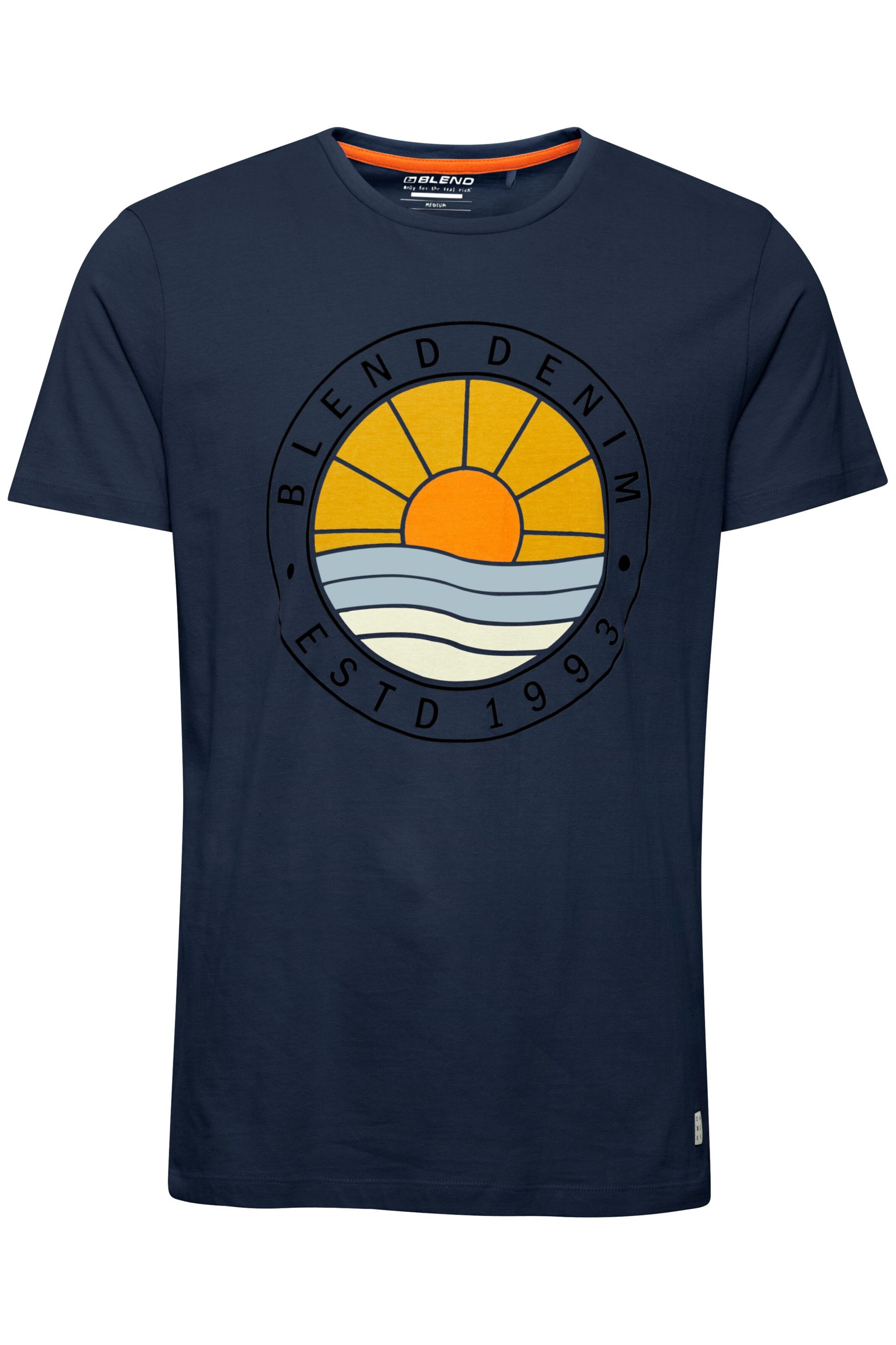 T-Shirt 'Bammer' BLEND en bleu : devant