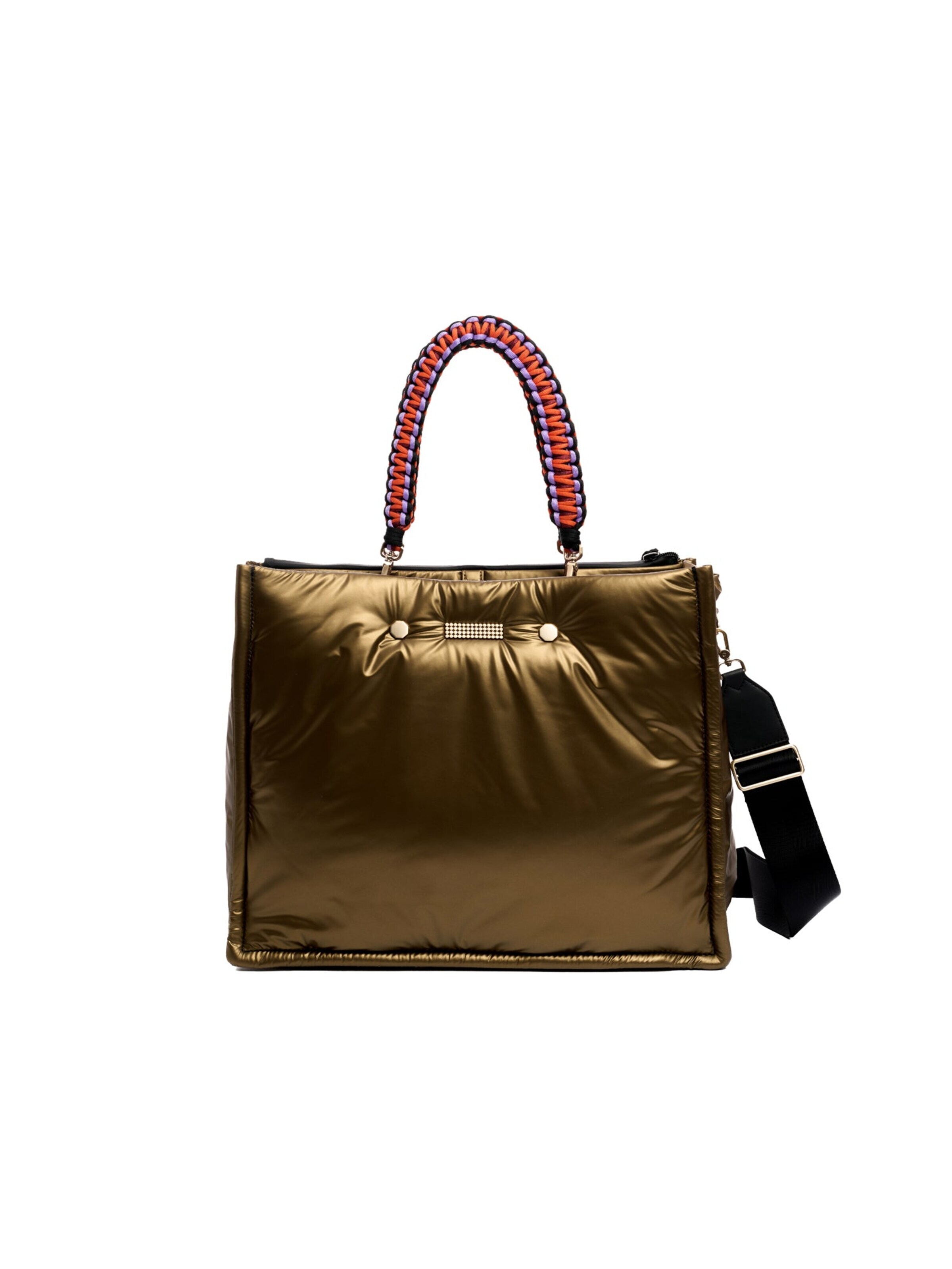 Clio Handbag 'FLEX NYLON' in Gold: front