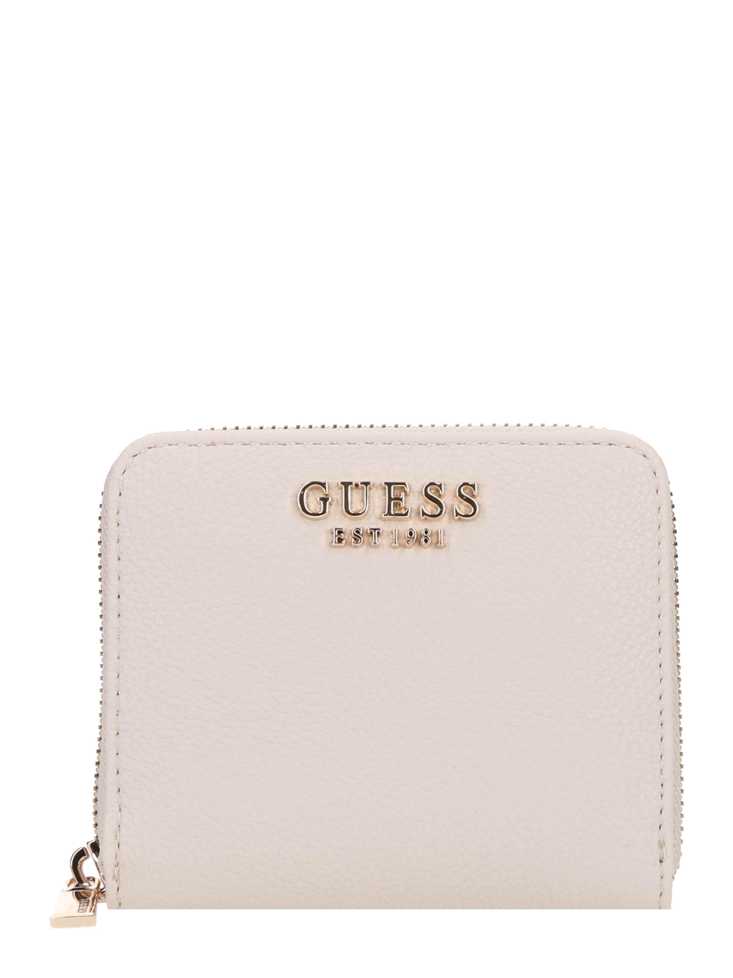 GUESS Peněženka 'LAUREL II SLG SMALL ZIP AROUND' – béžová: přední strana
