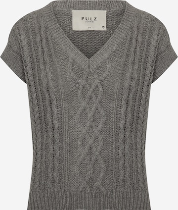PULZ Jeans Sweater 'MARLA' in Grey: front