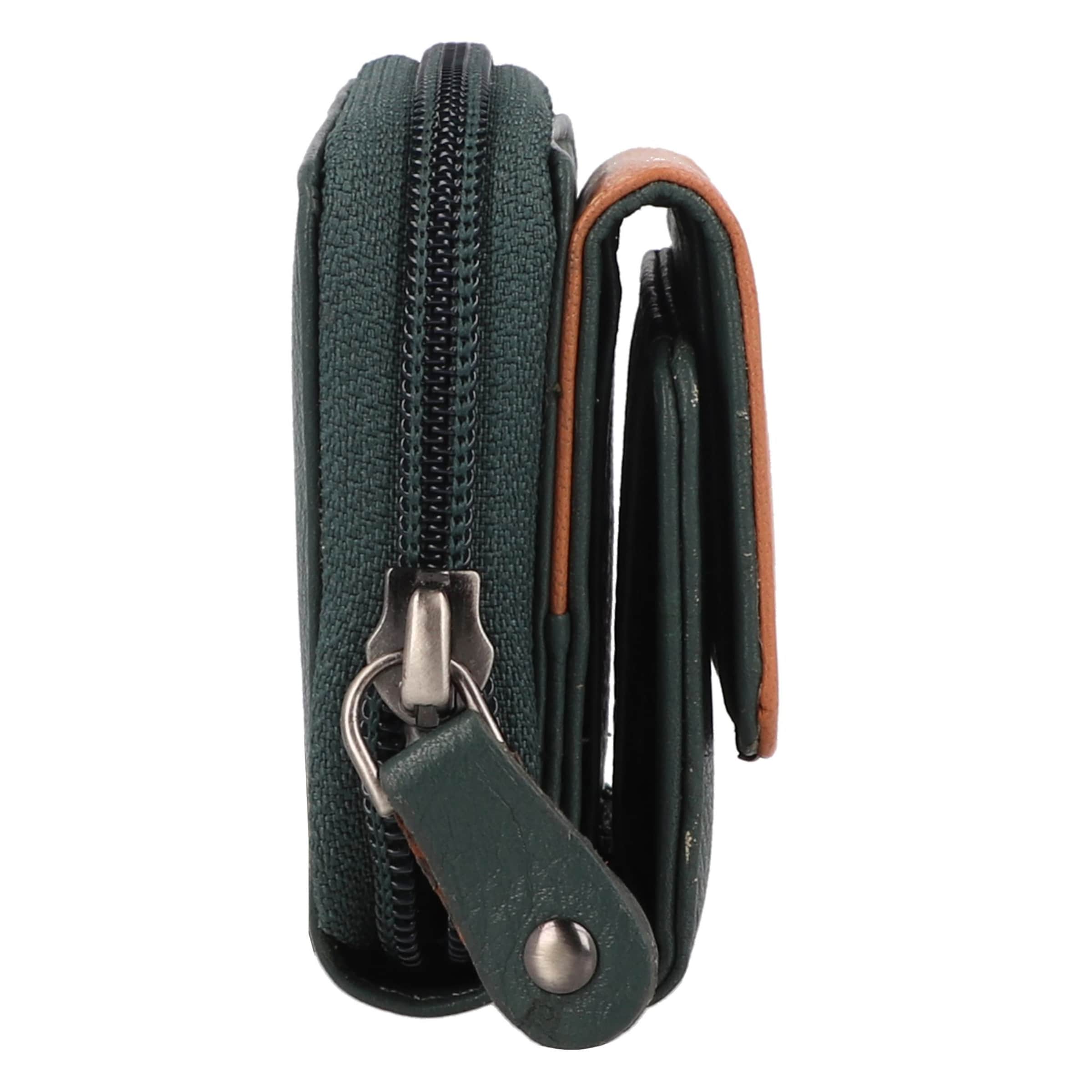 GREENBURRY Portemonnaie 'Nappa' in Grün