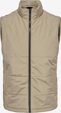 Only & Sons Vest 'Melvin' in Grey: front