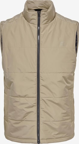 Only & Sons Vest 'Melvin' in Grey: front