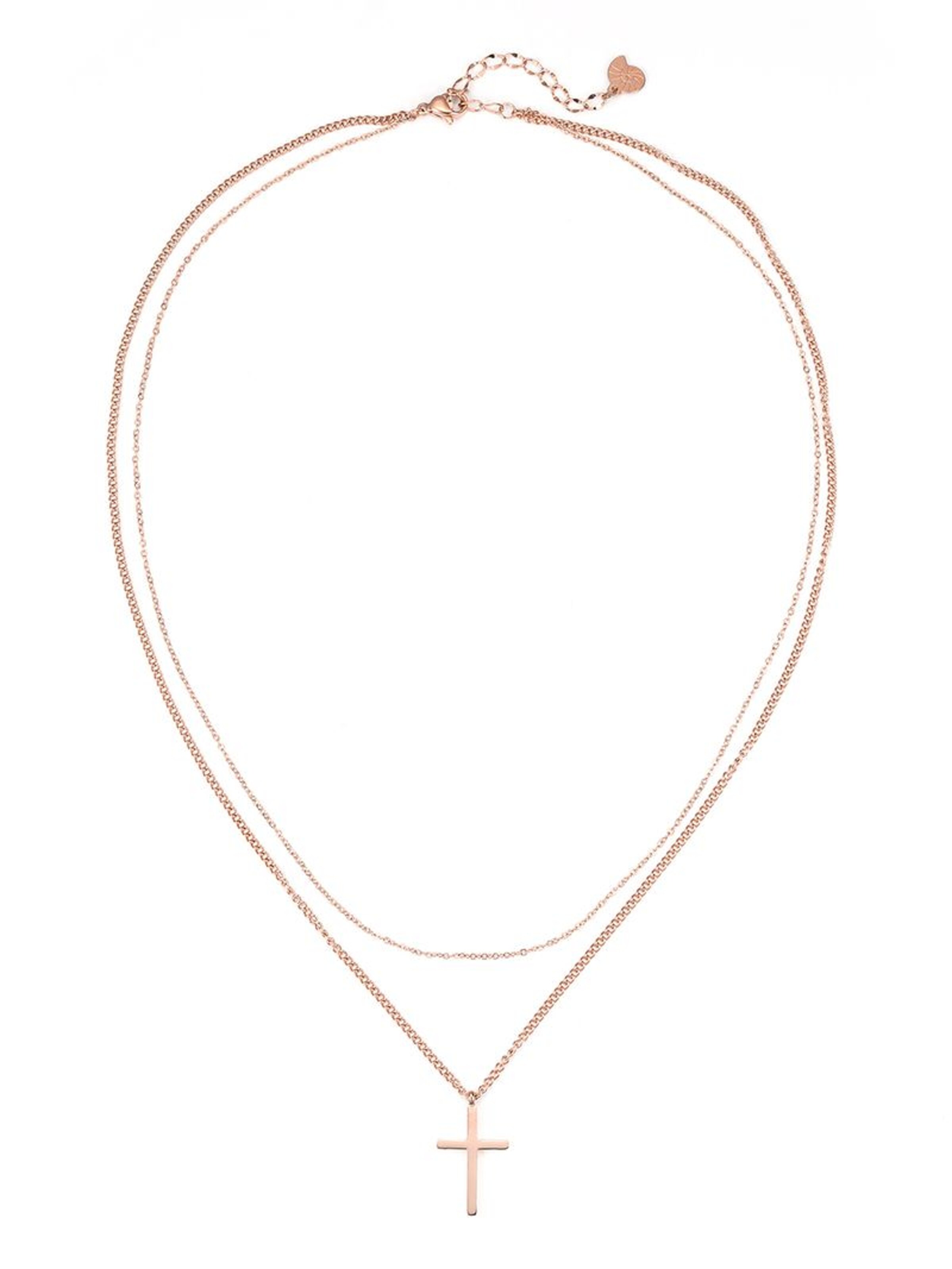 Hey Happiness - Cadena 'Valor Cross' en oro: frente