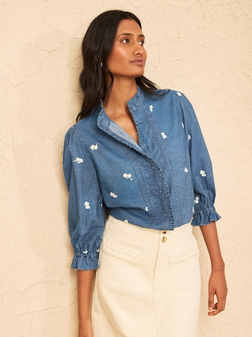love & roses Blouse in Blue