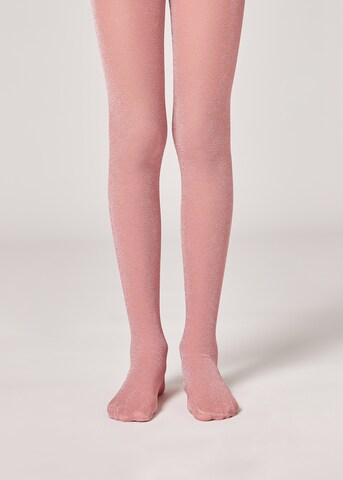 CALZEDONIA Regular Tights in Pink: front