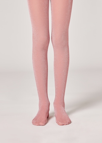 CALZEDONIA Regular Tights in Pink: front